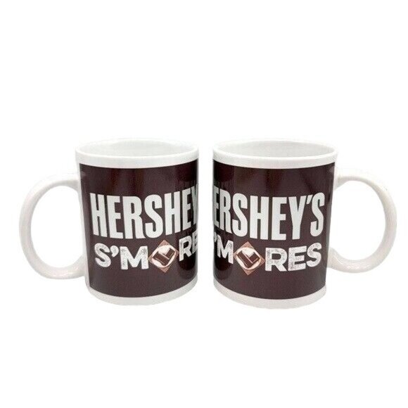2/$15 Hershey's S'mores Mug Set Brown White Graham Cracker Chocolate Marshmallow - Picture 2 of 12